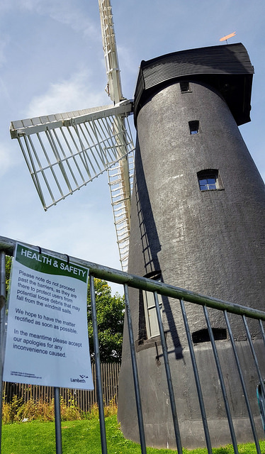 brixton windmill fenced off brixton windmill fenced off